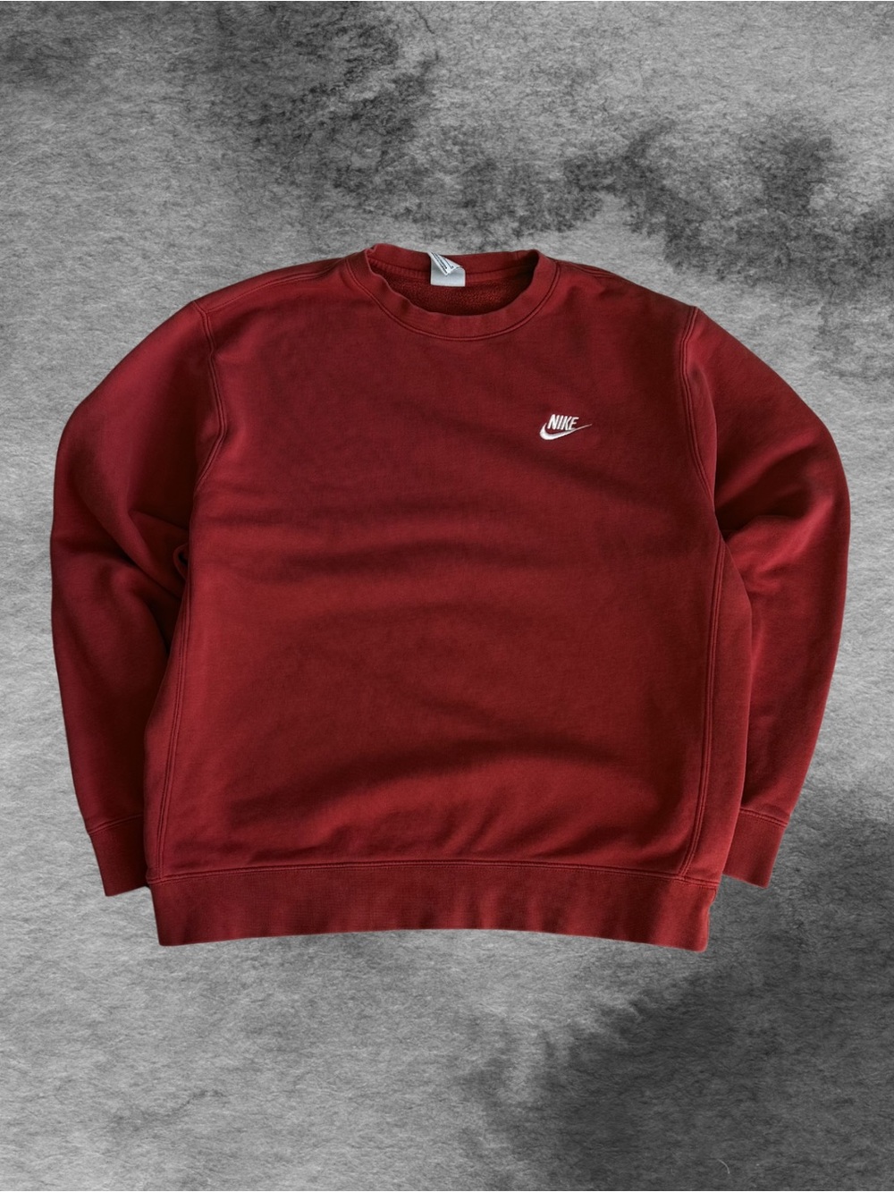 Nike Men’s Crewneck Sweatshirt - Maroon with White Logo